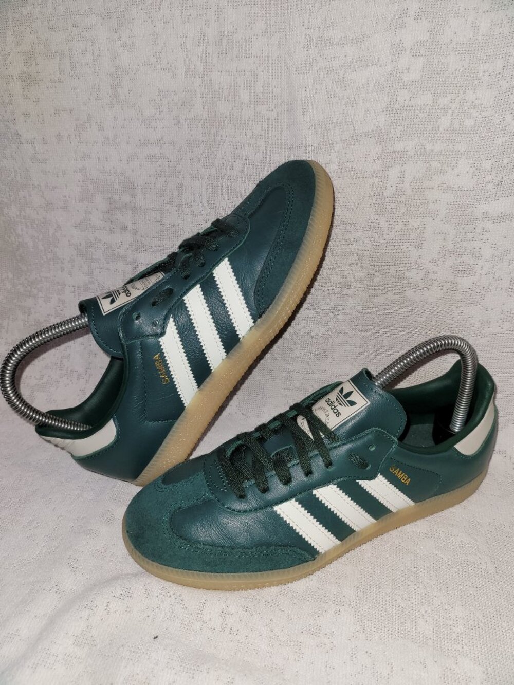 Adidas Samba OG Mineral Green Off White Putty Gray JI4469 Big Kids Size 5 Shoes - Picture 4 of 16